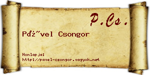 Pável Csongor névjegykártya
