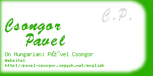 csongor pavel business card